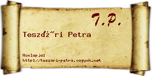 Teszári Petra névjegykártya